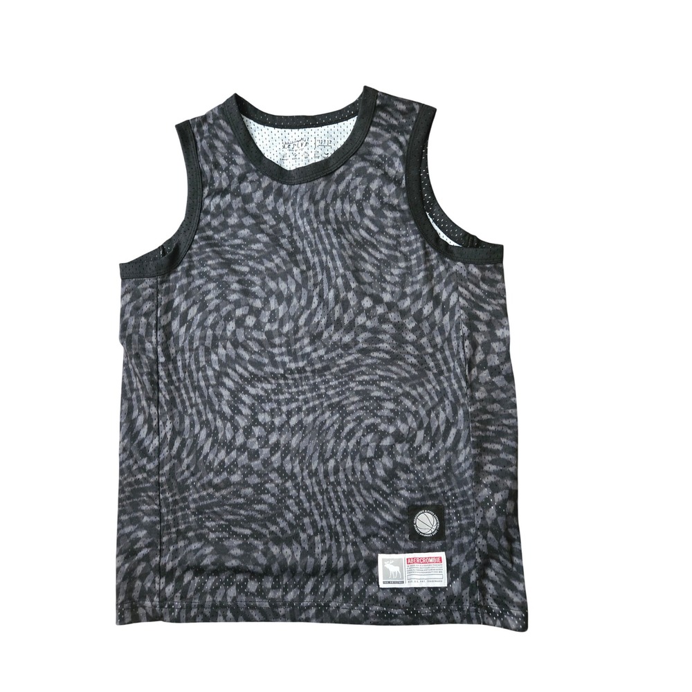 Abercrombie Kids Active Basketball Jersey Grey Mesh Tank Top Number 9 Size 11/12